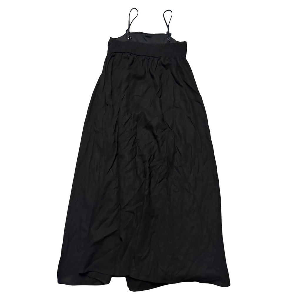 Free Assembly Linen Blend Midi Dress BLACK Small - Picture 4 of 5